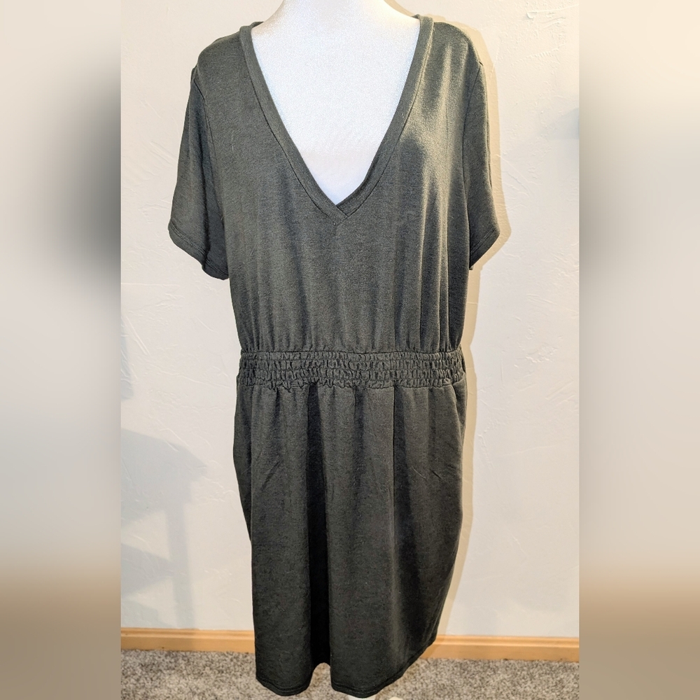 Torrid V-Neck Sleep Dress in Dark Green